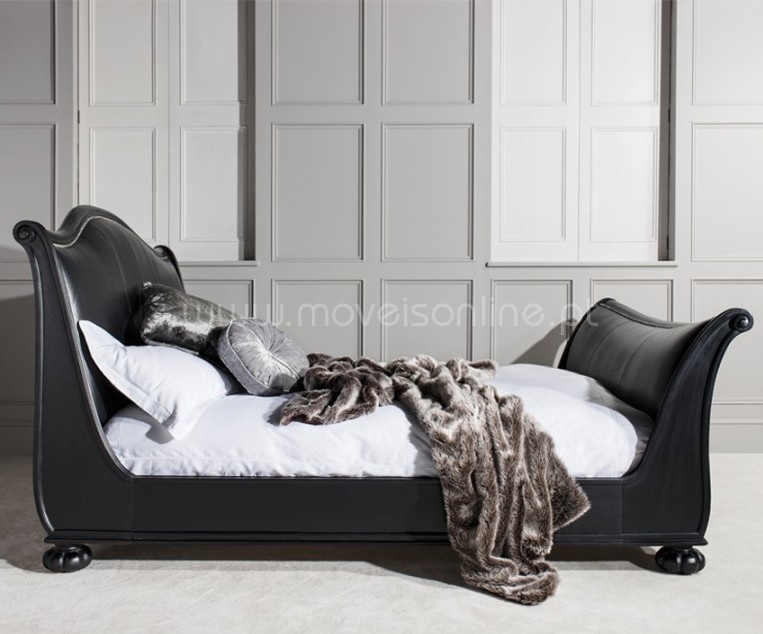 Cama de Casal Safari Ebony Leather